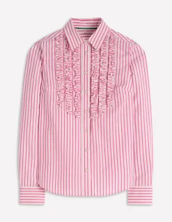 Boden Chemises & Blouses|Tops & T-Shirts-Chemise Sienna à détails Ivoire, rayé rose