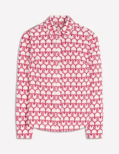 Boden Tops & T-Shirts|Chemises & Blouses-Chemise Sienna en coton Ivoire, motif Heart Link