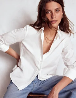 Boden Tops & T-Shirts|Chemises & Blouses-Chemise Sienna en coton Blanc