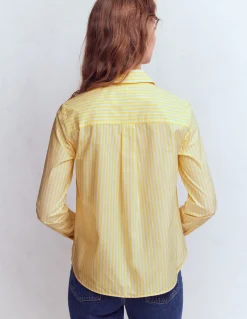 Boden Chemises & Blouses|Tops & T-Shirts-Chemise Sienna en coton Rayé jaune et ivoire