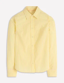 Boden Chemises & Blouses|Tops & T-Shirts-Chemise Sienna en coton Rayé jaune et ivoire