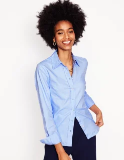 Boden Chemises & Blouses|Tops & T-Shirts-Chemise Sienna en coton Bleu Oxford