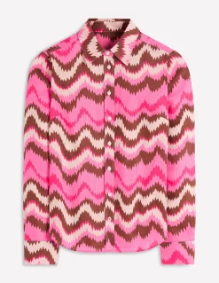 Boden Ensembles Assortis|Tops & T-Shirts-Chemise Sienna en lin Rose puissant, motif Ikat