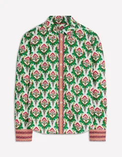 Boden Chemises & Blouses|Tops & T-Shirts-Chemise Sienna en lin Multi, motif Ornamental Stamp