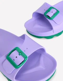 Boden Chaussures Plates|Sandales-Claquettes Lyla à boucle unique Lilas/vert