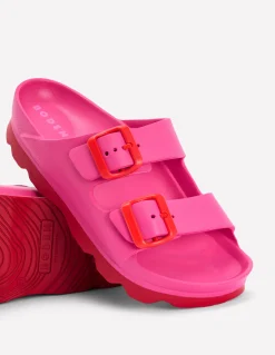 Boden Chaussures Plates|Sandales-Claquettes Lyla à double boucle Rose/rouge