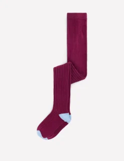 Boden Chaussettes & Collants-Collant côtelé Glycine profond