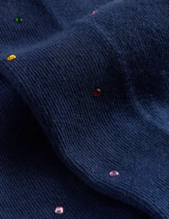 Boden Chaussettes & Collants-Collant scintillant Bleu marine universitaire