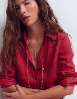 Boden Bijoux-Collier à double rangée de perles Doré