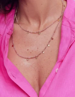 Boden Bijoux-Collier à double rangée de perles ROSE