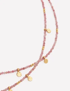 Boden Bijoux-Collier à double rangée de perles ROSE