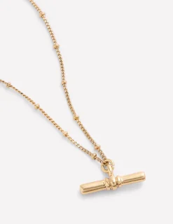Boden Tenues De Travail|Bijoux-Collier avec pendentif fin en T Doré