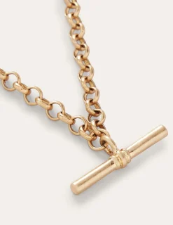 Boden Bijoux-Collier chaîne à barre en T Doré