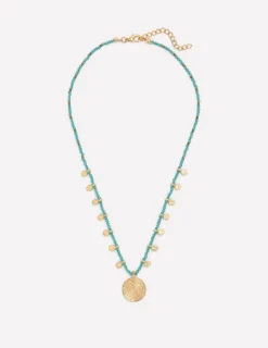 Boden Bijoux-Collier court à rangées de perles Bleu