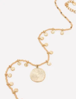 Boden Bijoux-Collier court à rangées de perles Doré