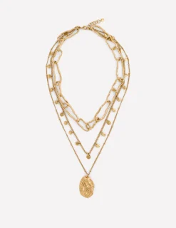 Boden Bijoux-Collier effet accumulation irrégulier Doré