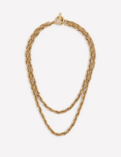Boden Tenues De Travail|Bijoux-Collier torsadé vintage effet accumulation Doré