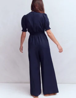Boden Robes & Combinaisons|Robes Coupe Petite-Combinaison Anna en lin Bleu marine