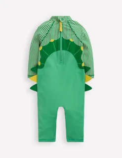 Boden Maillots & Tenues De Plage-Combinaison de surf à protection solaire et logo Dinosaure vert aloé vera