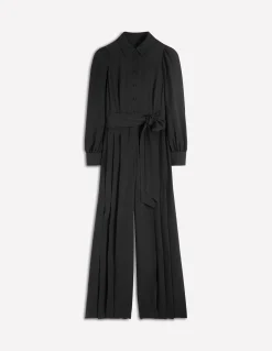 Boden Robes & Combinaisons|Robes Coupe Petite-Combinaison palazzo boutonnée Noir
