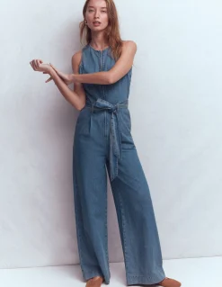 Boden Robes & Combinaisons|Robes Coupe Petite-Combinaison sans manches en jean Denim vintage moyen