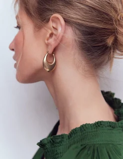 Boden Bijoux-Créoles courbes épaisses Doré