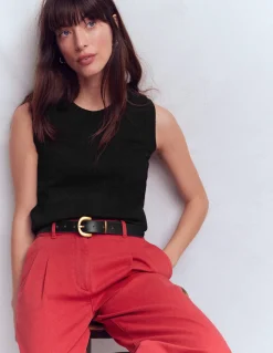 Boden Tenues De Travail|Pulls & Gilets-Débardeur à col rond Emilia en coton Noir