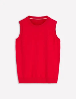 Boden Tenues De Travail|Pulls & Gilets-Débardeur à col rond Emilia en coton Rouge Mérida