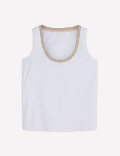Boden Tops & T-Shirts-Débardeur col U à détails métallisés Blanc