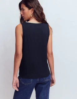 Boden Tops & T-Shirts-Débardeur col U à détails métallisés Bleu marine