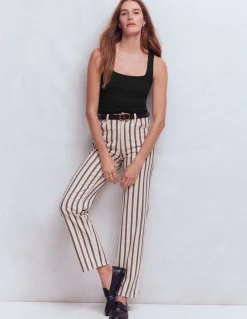 Boden Tenues De Travail|Tops & T-Shirts-Débardeur double épaisseur à col carré Noir