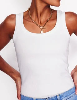 Boden Tops & T-Shirts-Débardeur essentiel à col U Blanc