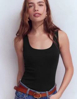 Boden Tops & T-Shirts-Débardeur essentiel à col U Noir