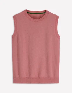 Boden Cachemire|Tenues De Travail-Débardeur Eva en cachemire Rose camélia