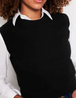 Boden Cachemire|Pulls & Gilets-Débardeur Eva en cachemire Noir