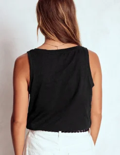 Boden Tops & T-Shirts-Débardeur flammé à col V Noir