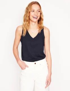 Boden Tops & T-Shirts-Débardeur flammé à col V Bleu Marine