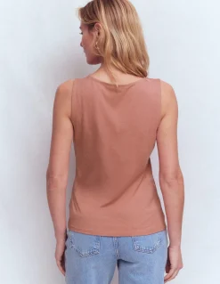 Boden Tops & T-Shirts-Débardeur Flora ultra-doux à détails en dentelle Rose vintage