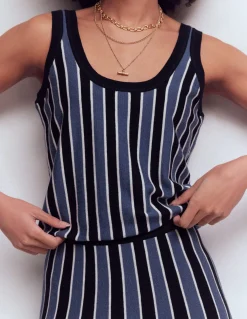 Boden Tenues De Travail|Ensembles Assortis-Débardeur Liz en maille Rayé bleu marine authentique