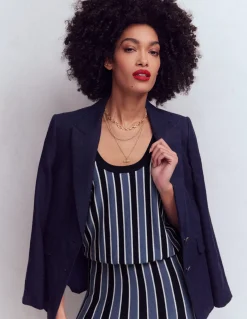 Boden Tenues De Travail|Ensembles Assortis-Débardeur Liz en maille Rayé bleu marine authentique