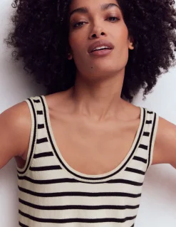 Boden Tenues De Travail|Ensembles Assortis-Débardeur Liz en maille Ivoire, bleu marine