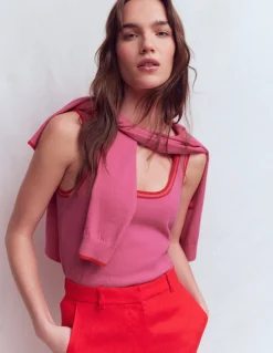 Boden Tenues De Travail|Pulls & Gilets-Débardeur Liz en maille ROSE