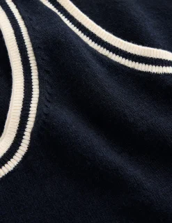 Boden Tenues De Travail|Pulls & Gilets-Débardeur Liz en maille Bleu marine