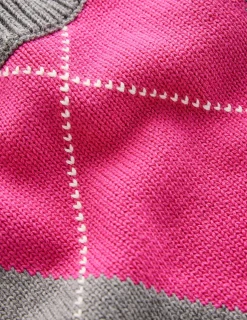 Boden Pulls & Gilets-Débardeur Lucy en coton Motif argyle rose/gris