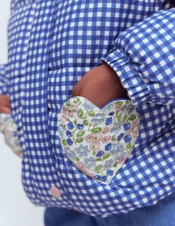 Boden Manteaux & Vestes-Doudoune vichy Mélange floral vichy