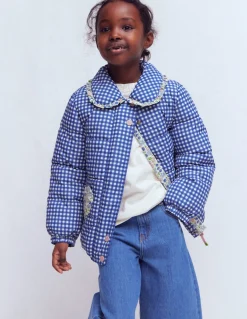 Boden Manteaux & Vestes-Doudoune vichy Mélange floral vichy