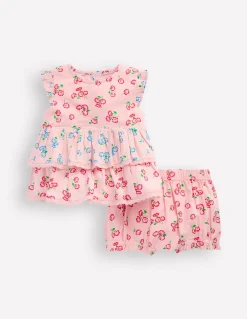 Boden Barboteuses & Ensembles-Ensemble à volants Pêle-mêle pâquerette rose