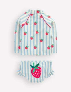 Boden Maillots & Tenues De Plage-Ensemble avec haut de plage à logo Écusson bleu fraise