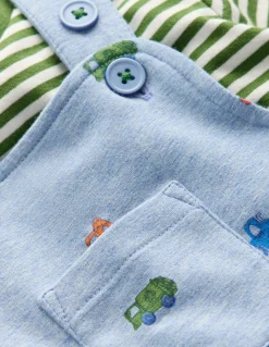 Boden Barboteuses & Ensembles-Ensemble avec salopette en jersey Construction bleu