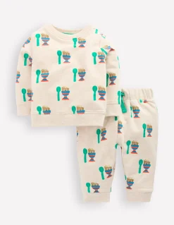 Boden Barboteuses & Ensembles-Ensemble avec sweat Œuf à la coque avoine chiné